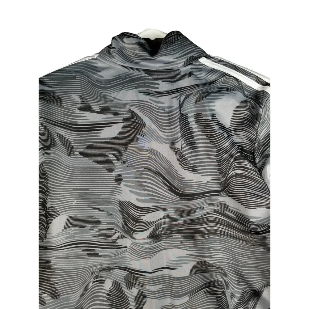Adidas Camo Tricot Training Jacket Youth XL Full Zip Gray White AG6330 Boy